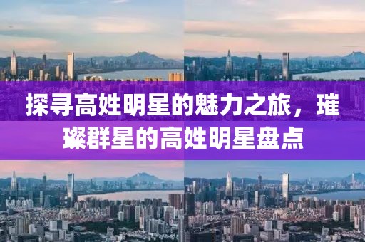 探寻高姓明星的魅力之旅，璀璨群星的高姓明星盘点
