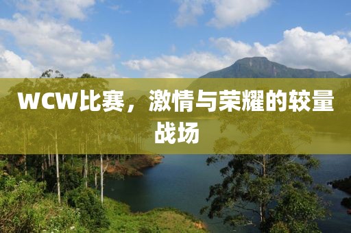 WCW比赛，激情与荣耀的较量战场
