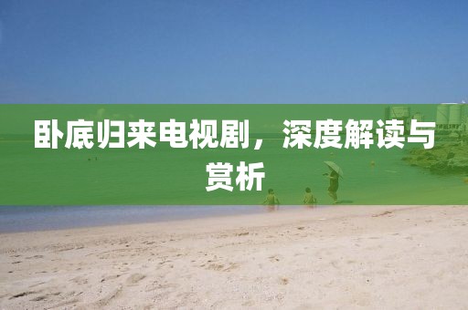 卧底归来电视剧，深度解读与赏析
