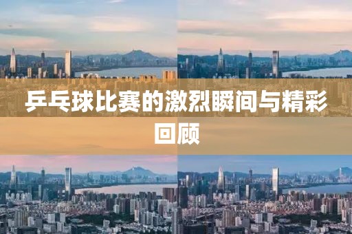 乒乓球比赛的激烈瞬间与精彩回顾