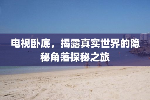 电视卧底，揭露真实世界的隐秘角落探秘之旅