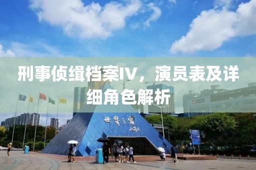 刑事侦缉档案IV，演员表及详细角色解析