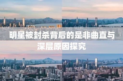 明星被封杀背后的是非曲直与深层原因探究