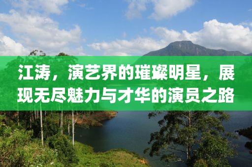 江涛，演艺界的璀璨明星，展现无尽魅力与才华的演员之路