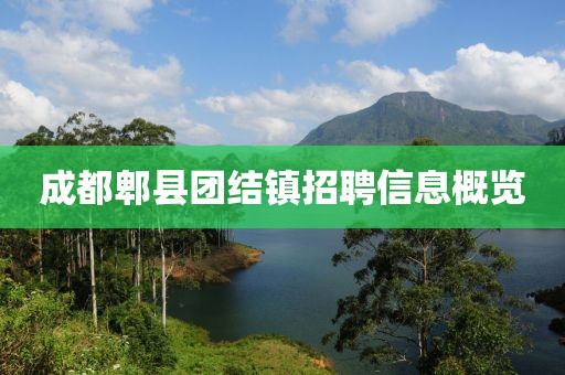 成都郫县团结镇招聘信息概览
