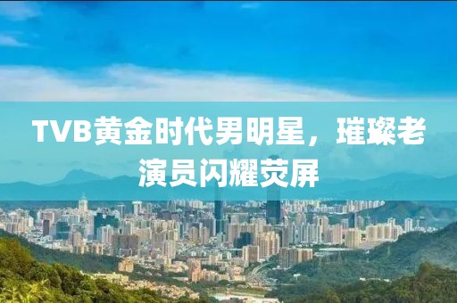 TVB黄金时代男明星，璀璨老演员闪耀荧屏