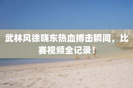 武林风徐晓东热血搏击瞬间，比赛视频全记录！
