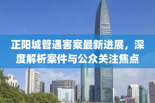 正阳城管遇害案最新进展，深度解析案件与公众关注焦点
