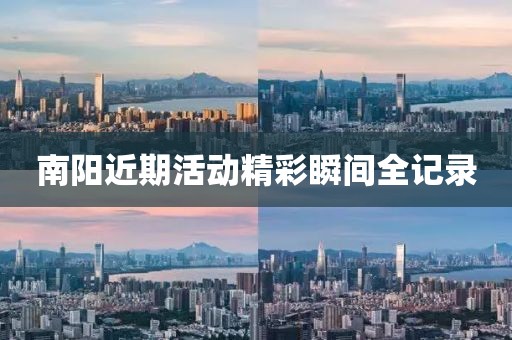 南阳近期活动精彩瞬间全记录