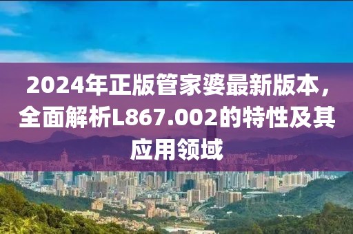 2024年正版管家婆最新版本，全面解析L867.002的特性及其应用领域