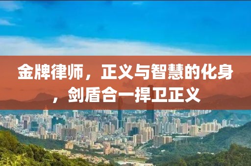 金牌律师，正义与智慧的化身，剑盾合一捍卫正义