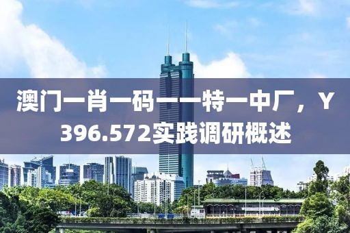 澳门一肖一码一一特一中厂，Y396.572实践调研概述
