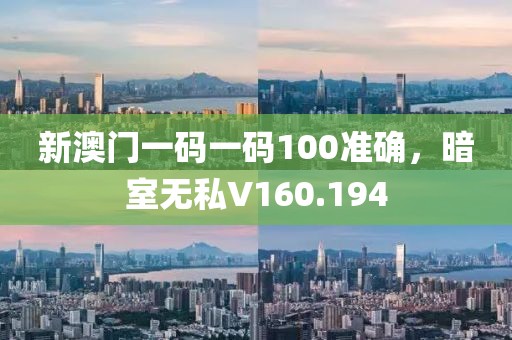 新澳门一码一码100准确，暗室无私V160.194