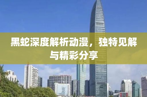 黑蛇深度解析动漫，独特见解与精彩分享