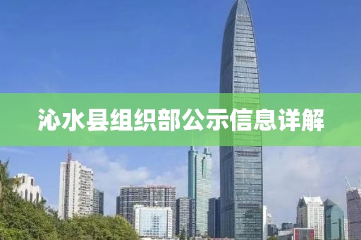 沁水县组织部公示信息详解