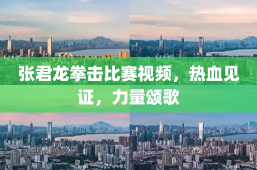 张君龙拳击比赛视频，热血见证，力量颂歌
