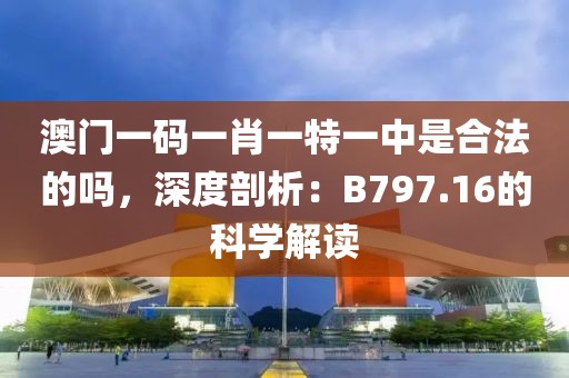 澳门一码一肖一特一中是合法的吗，深度剖析：B797.16的科学解读