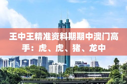 王中王精准资料期期中澳门高手：虎、虎、猪、龙中