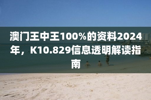 澳门王中王100%的资料2024年，K10.829信息透明解读指南