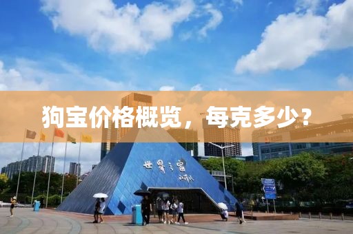 狗宝价格概览，每克多少？