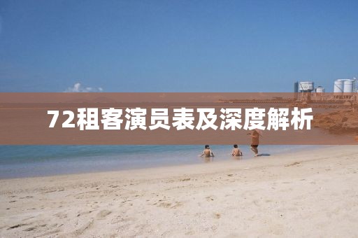 72租客演员表及深度解析