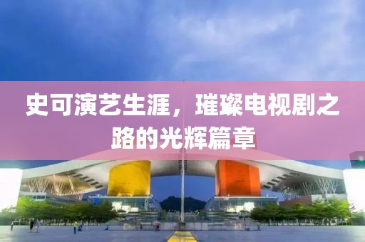 史可演艺生涯，璀璨电视剧之路的光辉篇章
