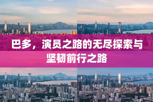 巴多，演员之路的无尽探索与坚韧前行之路