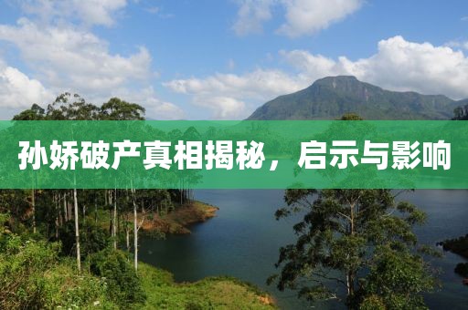 孙娇破产真相揭秘，启示与影响