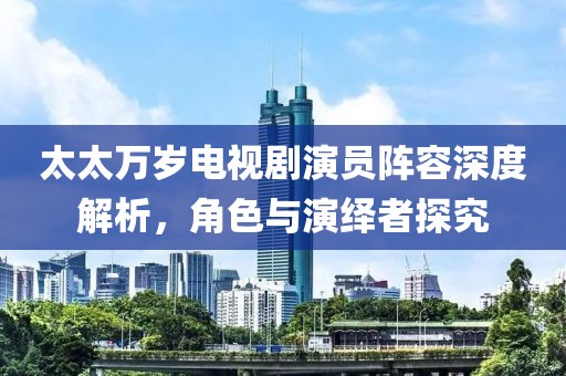 太太万岁电视剧演员阵容深度解析，角色与演绎者探究
