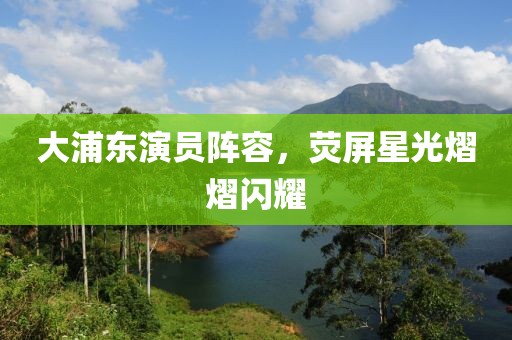 大浦东演员阵容，荧屏星光熠熠闪耀